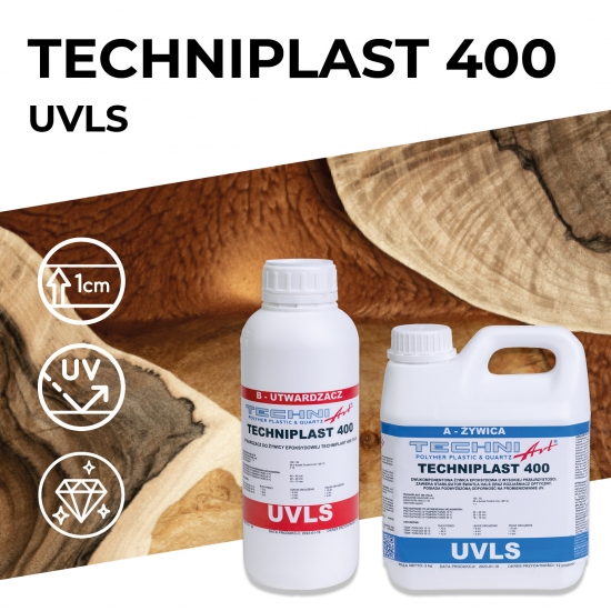 TECHNIPLAST 400 | UVLS - krystalicznie czysta żywica i utwardzacz do odlewów do 1 cm w jednej warstwie
