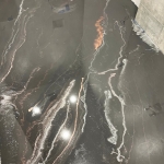 Posadzka imitująca marmur w wersji szarej w technologii TECHNIArt FLOOR SYSTEM 400 NANO