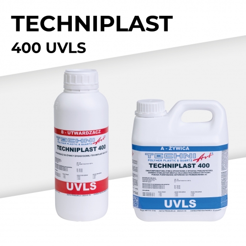 TECHNIPLAST 400 UVLS - bezbarwna żywica epoksydowa o długotrwałej odporności na promieniowanie UV. Do wykonywania odlewów do 1cm w jednej warstwie